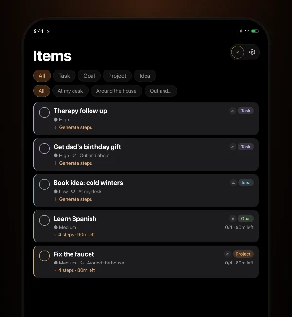 Sukima Items screen, fix the faucet becomes 4 steps